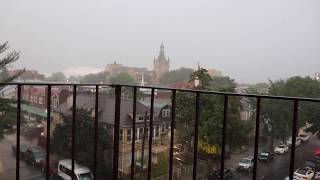 THUNDER STORM IN NYC | THUNDER SOUNDS RAIN SOUNDS ASMR | RELAXING RAIN SOUND