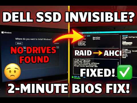 DELL LAPTOP SSD NOT SHOW DURING WINDOW IN BOOT SETUP HOW TO FIX IT 2026