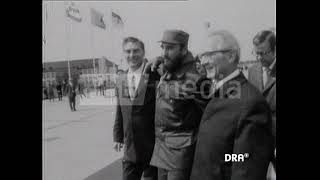 Fidel Castro und Erich Honecker treffen sich zur Ernst-Thälmann-Insel in Ostberlin, 1972