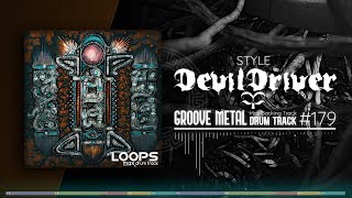 Video thumbnail of "Groove Metal Drum Track / Devil Driver Style / 175 bpm"
