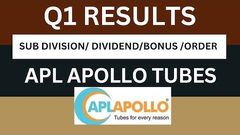 Apl apollo tubes Q1 Results 2026 | Apl apollo Results Today | apl apollo stock Share Latest New