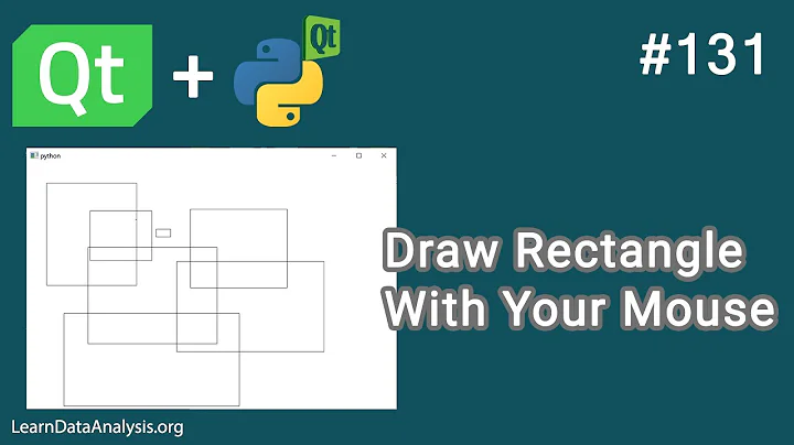 Draw rectangles using a mouse | PyQt5 Tutorial