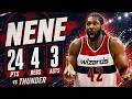 Nene Hilario 24 pts 4 rebs 3 asts vs Thunder 14/15 season