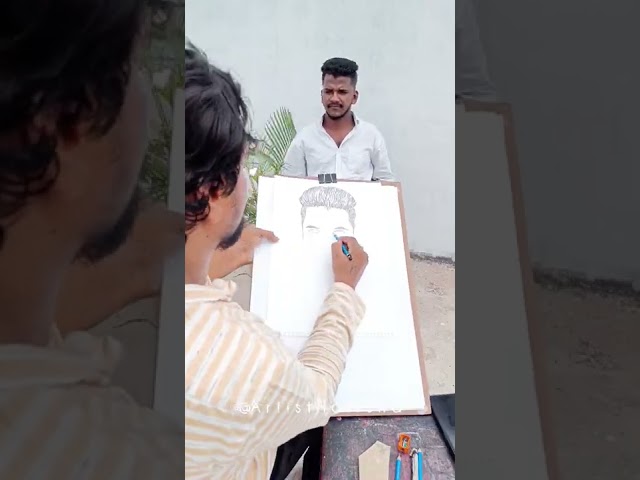 Man Live Sketch | Painting Tutorial | #Pencilsketch | Harrsha Artist | #Youtubeshorts class=