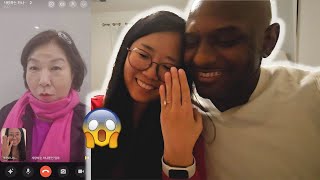 Korean Mom's LIVE Reaction to Our Engagement (Remarry)