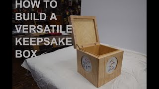 How to make a wooden keepsake box, in this case a recipe box with ceramic tile inserts.