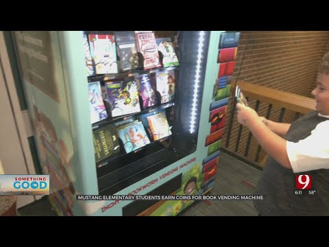 How Mustang Elementary School Students Earn Books From Their New Vending Machine