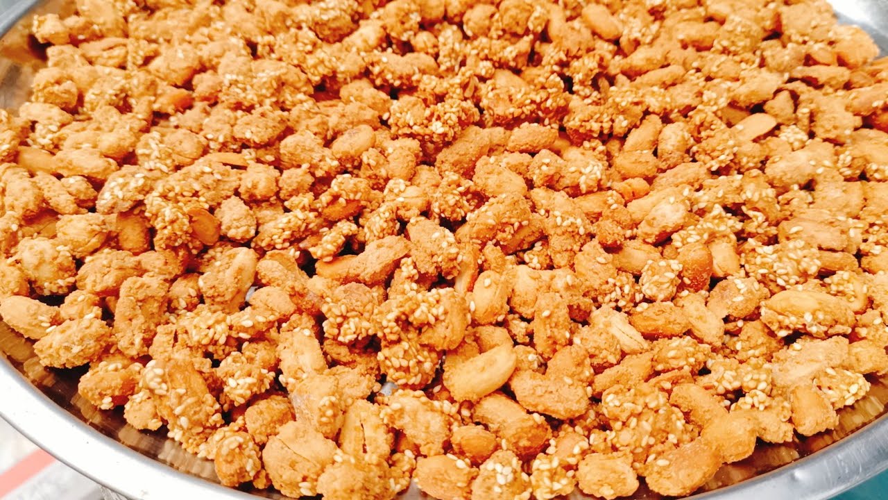 ถั่วเคลือบกะทิ ทำแบบนี้กรอบดีไม่มีเหนียว หอมกะทิอร่อยมาก