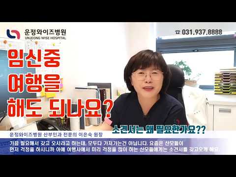 임신중 여행을 해도될까요? [운정와이즈병원 산부인과 전문의 이은숙 원장]