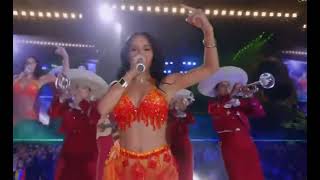 Becky G showing her support for the immigrant community during her performance at #Coachella