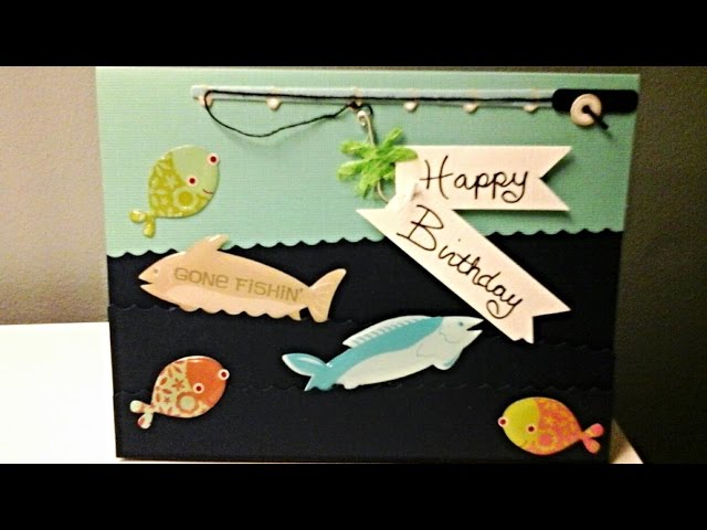 DIY Fishing themed birthday card 