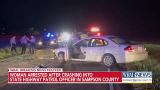 State trooper involved in head-on collision with woman arrested for drunk driving