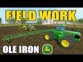 FARMING SIMULATOR 2017 | OLD JOHN DEERE TILLAGE + PLANTING | FIELD WORK | CANADA EP #2