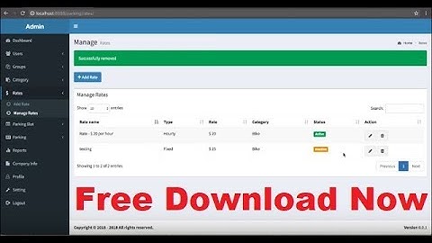 Car parking Management system in CodeIgniter with source code