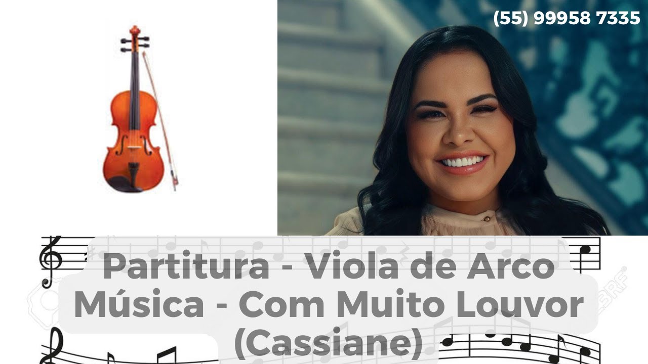 Partitura COM MUITO LOUVOR - Cassiane - Viola