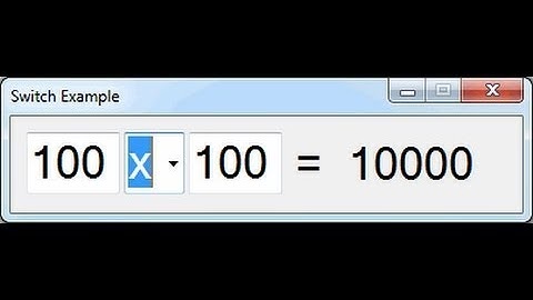 Switch Statement C# Winform Tutorial Beginner  2020