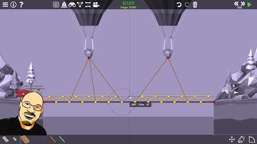 Poly Bridge 2: Level 1-08 Rope Support - A mathematician builds a cheap bridge