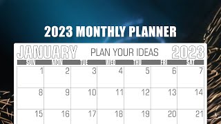 Monthly Planner 2023, Monthly Calendar 2023 Printable, Print your calendar for the year 2023