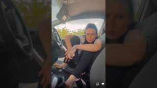 Brunette Feet In Car