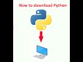 Your first Python download