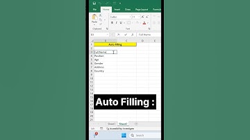 Auto Filling : in Excel Short & Easy Way #shorts #excel #statlytic