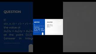 GATE 2025 TF | Question 55 | Partial Derivatives Short Solution #gate2025 #exam #gatema  #maths