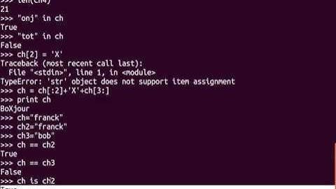 Leçon 2 [Python : ]chaines de caractères