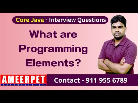 Programming Elements in Java | Ameerpet Technologies | By Srinivas