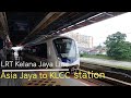 🇲🇾 LRT Kelana Jaya Line | Asia Jaya station to KLCC station ~ Kuala Lumpur Malaysia 2024