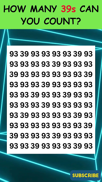 How many 39s can you COUNT in the grid? 🤯 #SpotTheEmoji #Quiz #MindGame #PuzzleTime