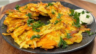 Best ever Potato Fritters! Just 2 potatoes and 1 egg! Easy meal recipe in 5 minutes!