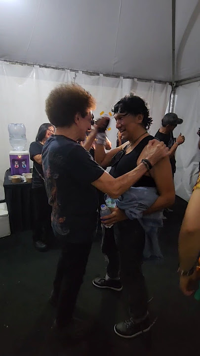 When Ikang Fawzi met Achmad Albar at 'Rock Legends' backstage #ikangfawzi #achmadalbar