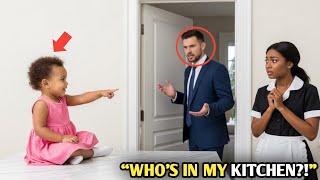 Billionaire Comes Home Furious to Find His Maid and Her Toddler in His Kitchen — But the Little Girl