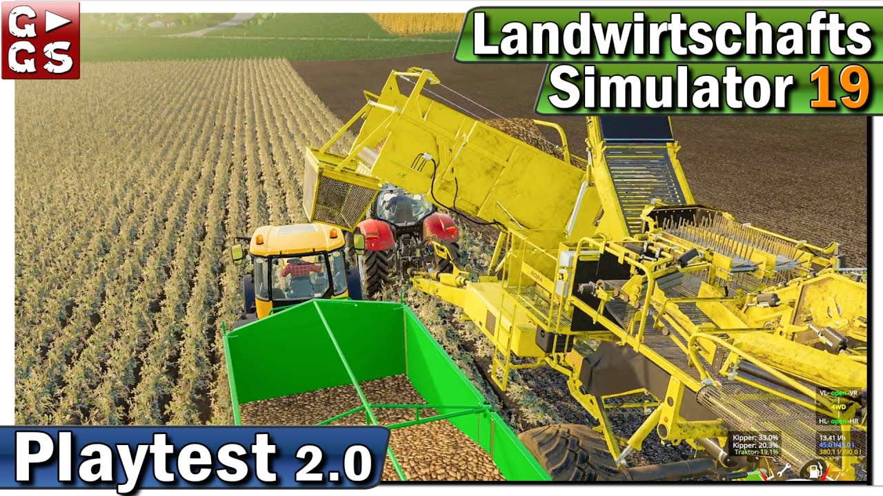 LS19 🚜 Soja verkaufen und Doppelernte S9E59 Landwirtschafts Simulator PLAYTEST gaming logo