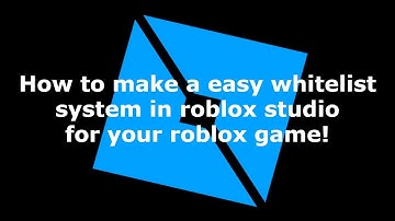 Easy Whitelist Script Tutorial | Roblox Studio