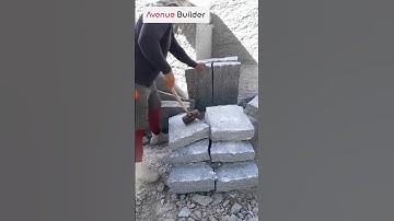 Cutting stone with a hammer chisel-Good tools and machinery make work easy | #stone #hammer #shorts
