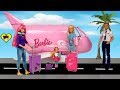 Barbie Empaca sus Maletas y Viaja en Avion con Chelsea