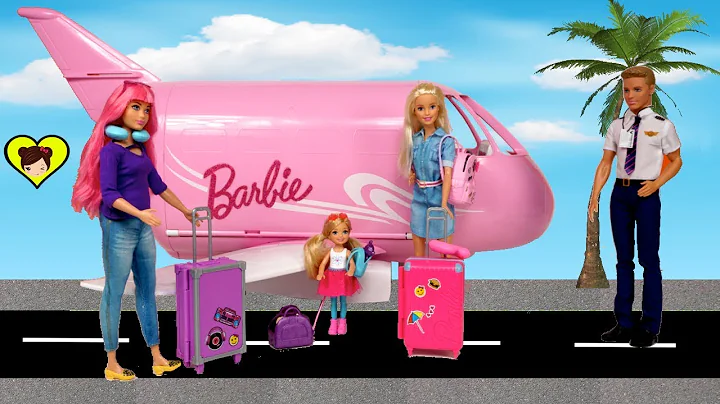 Barbie Empaca sus Maletas y Viaja en Avion con Chelsea