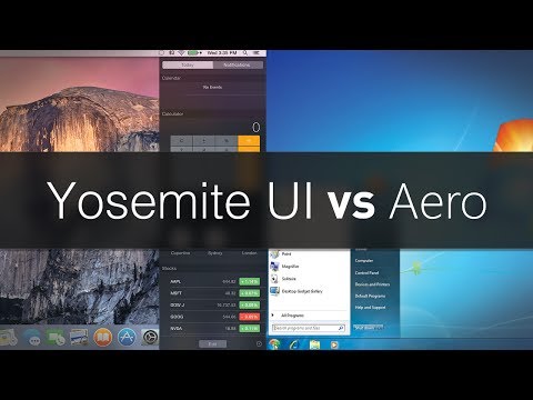 OS X Yosemite UI vs Windows Aero - The Differences