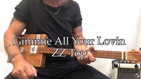 Gimmie all your lovin’ ZZ Top easy beginner lesson on 3 string Cigar Box Guitar CBG