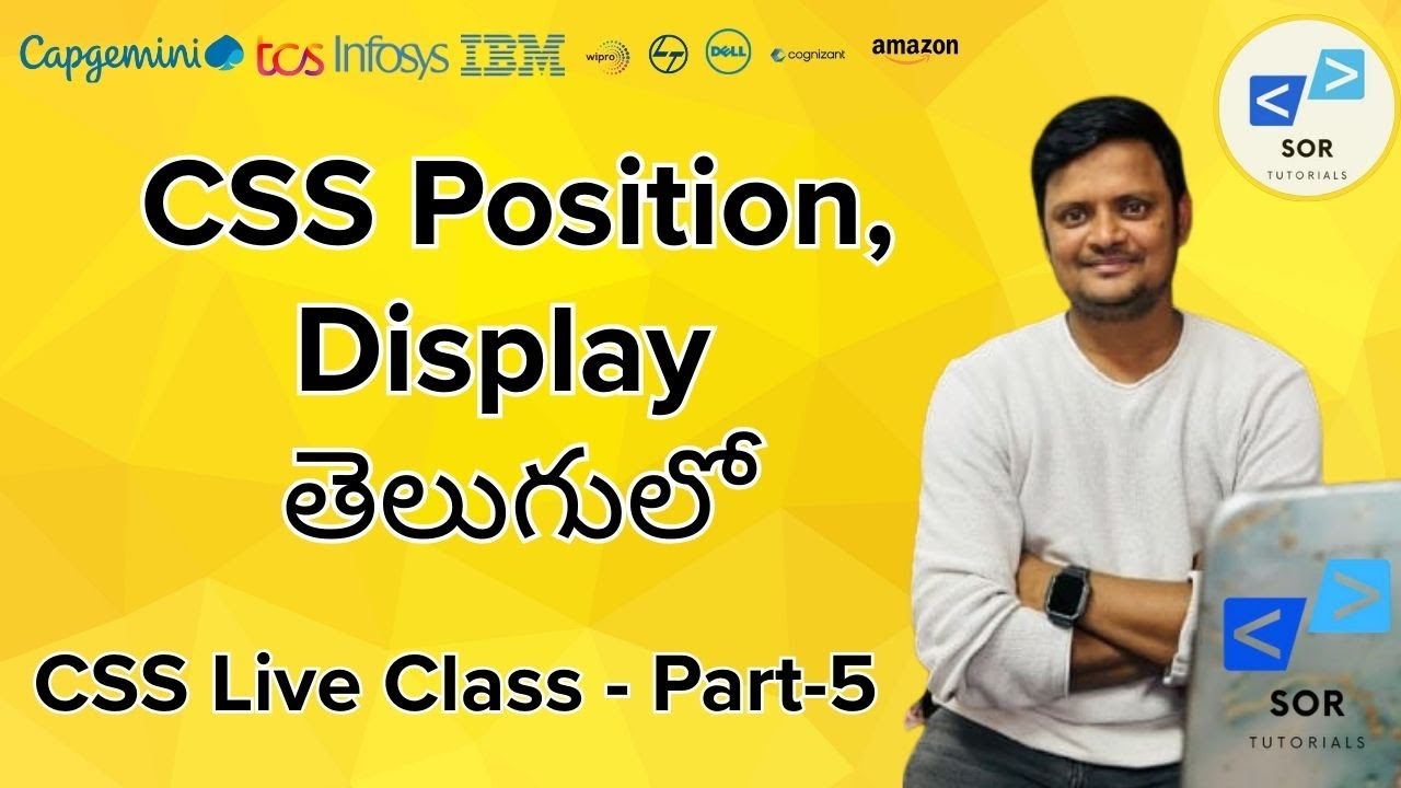 CSS Full Course in Telugu Part-5 | CSS Display, Position & Float | Web ...