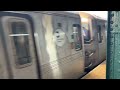 R46 #5894 - #5897 and #6142 - #6145 A train leaving 80th Street (2022)