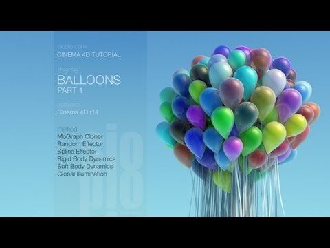 Cinema 4D Tutorial - Balloons: PART 1