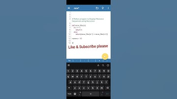 Python program to display fibonacci series using recursion | Python Tutorial | Python Example