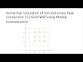 Matlab: numerical simulation of non stationary heat conduction in a solid wall