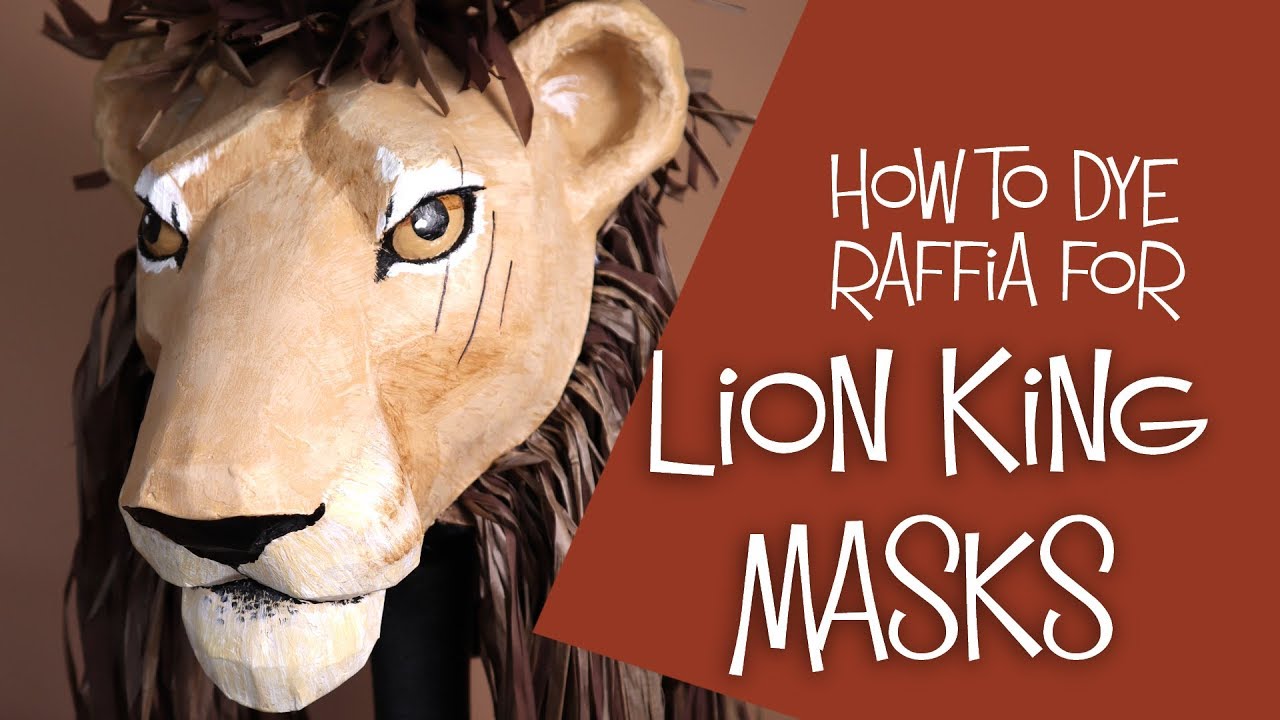 How to Dye Raffia For a Lion King Mask - YouTube