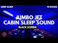 Jet engine airplane white noise  relaxing airplane cabin flight sounds  10 hours black screen