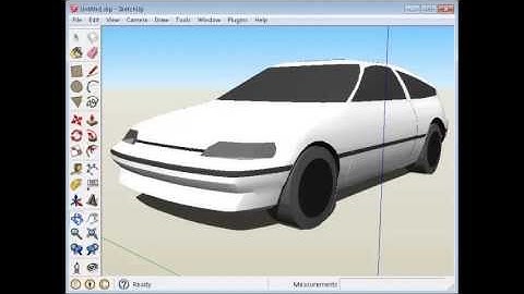 How to draw a car rapidly and accurately using Trimble Sketchup! Example: Honda CRX