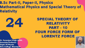#BSc #Learning Physics #BSc II,P II, four force form of Lorentz force