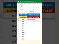 How To Use Definition of AND Function in Excel || Hindi me #excel #excelbasic #shorts #education